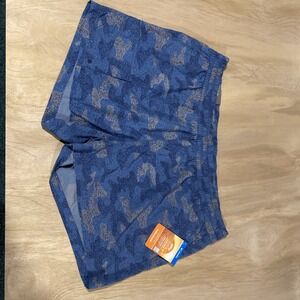 Columbia Shorts Women's XLarge Silver Ridge Blue Camo‎ Omni Shade Gorpcore Nylon